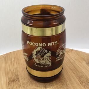 Vintage Siesta Ware Amber Glass Pennsylvania Souvenir